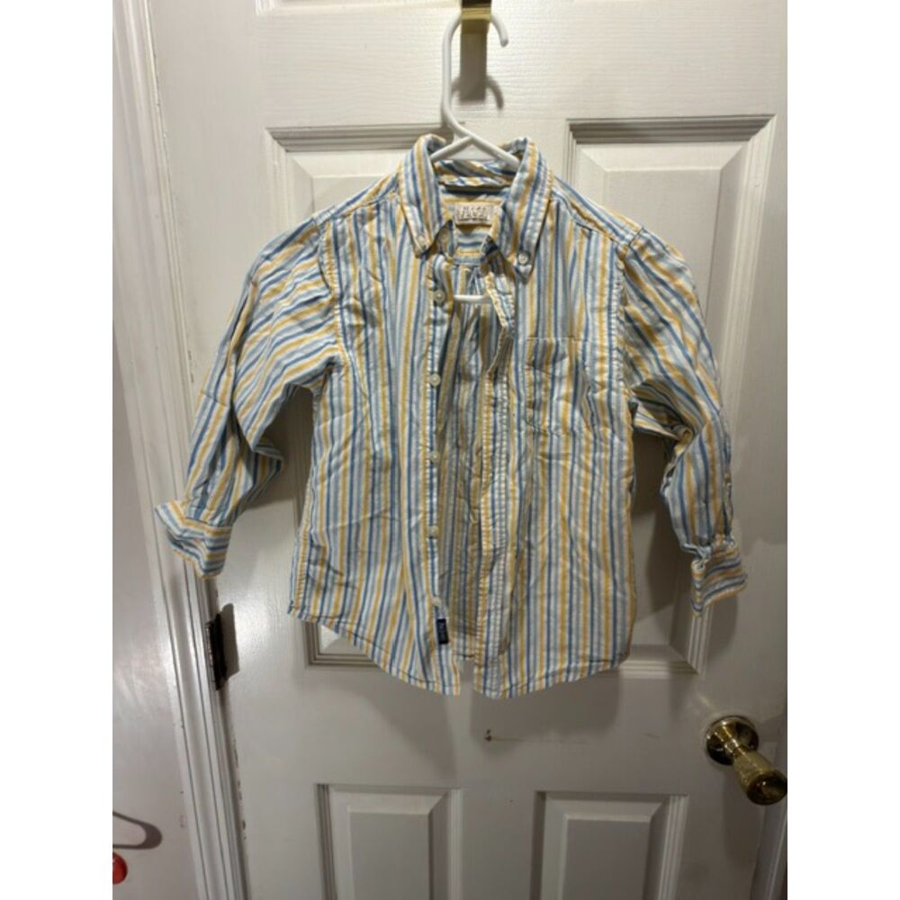 The Children's Place Blue, Yellow & White Striped Shirt Small 5/6